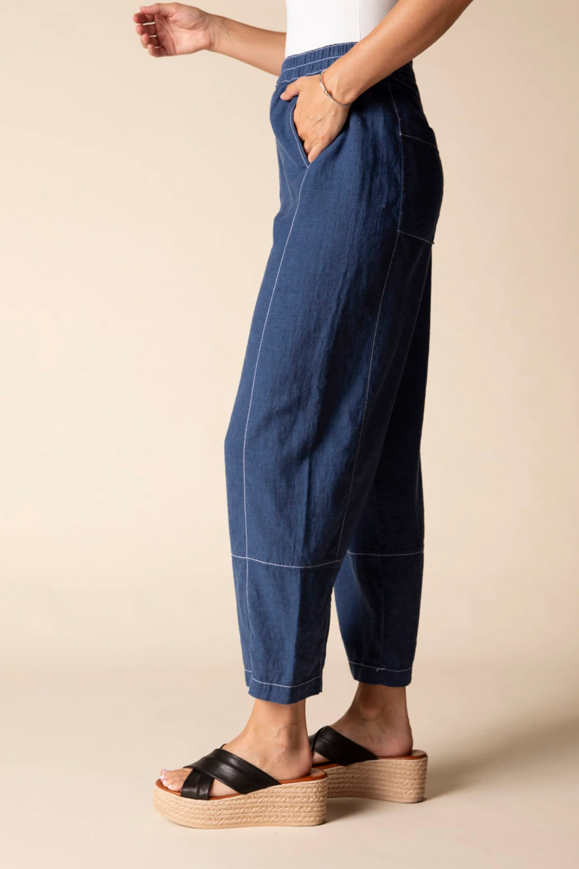 Contrast Seams Crop Pant - Image 9
