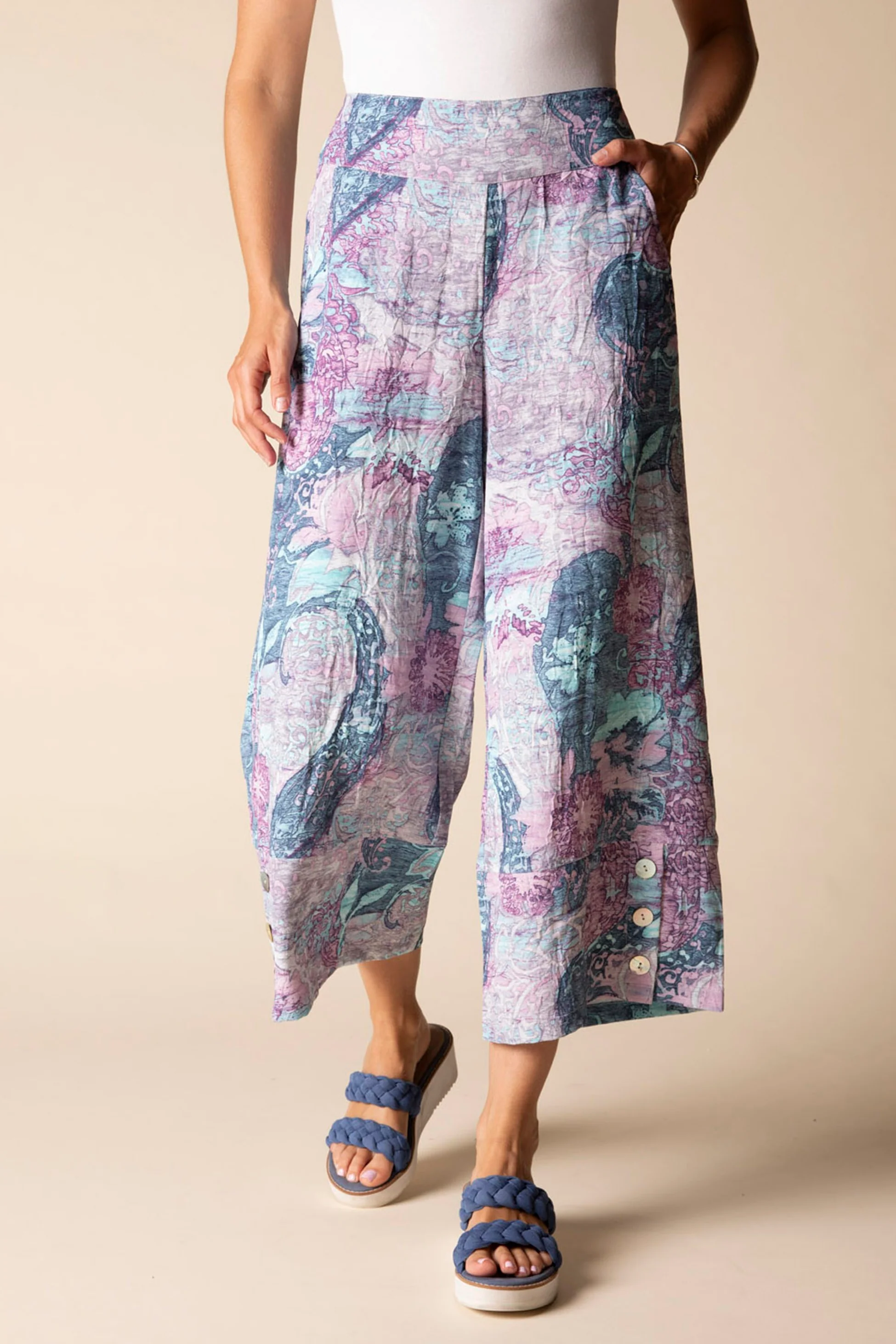 Destination Unknown Button Hem Crop Pant - Image 7