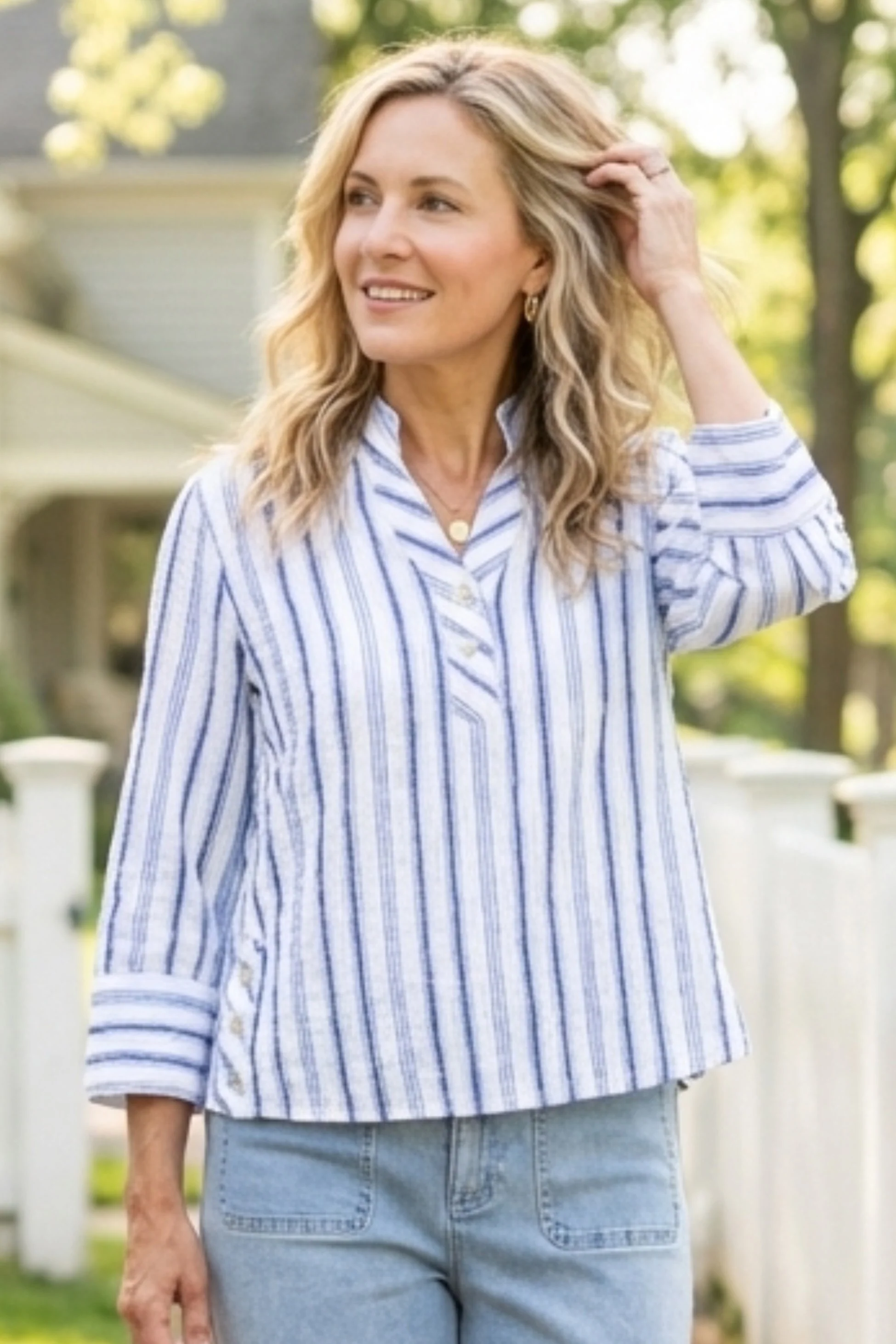Hampton Stripe Vineyard Shirt - Image 6