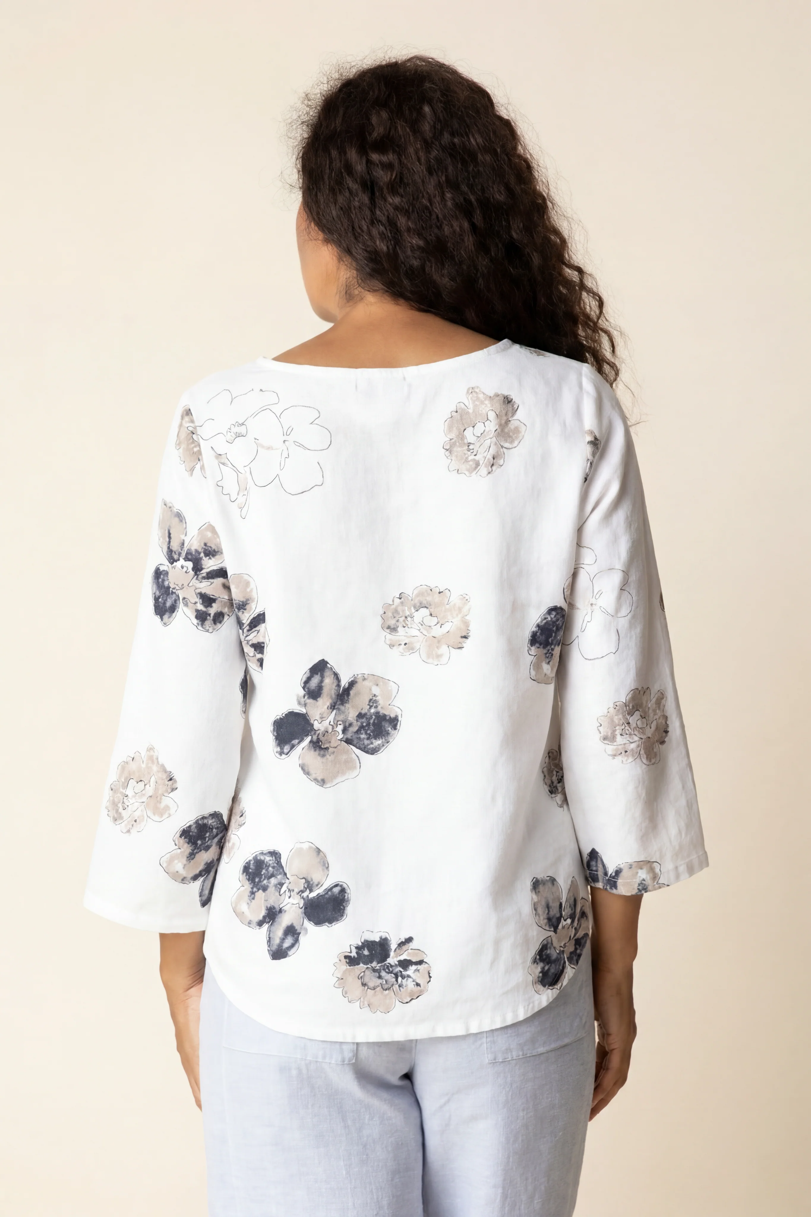 Linen Watercolor Blouse - Image 6