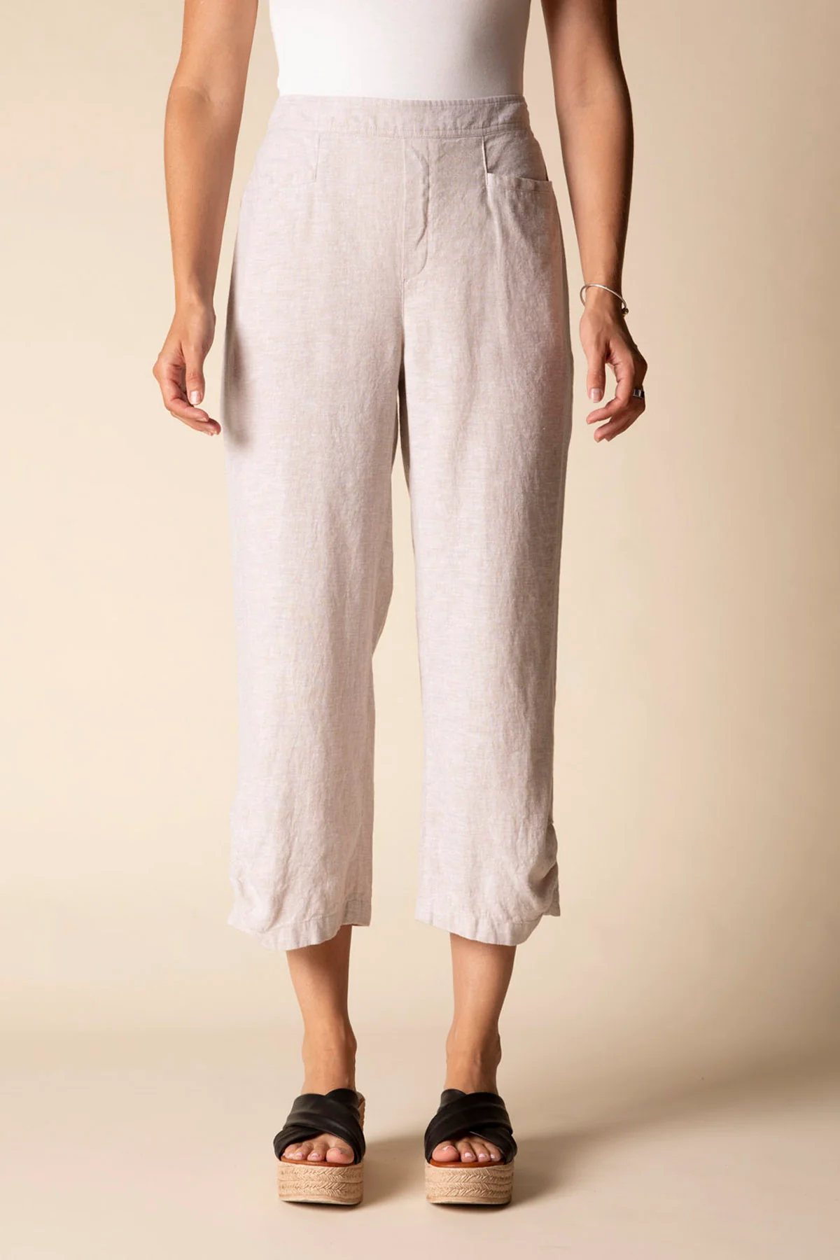 Pleat Button Capri - Image 7