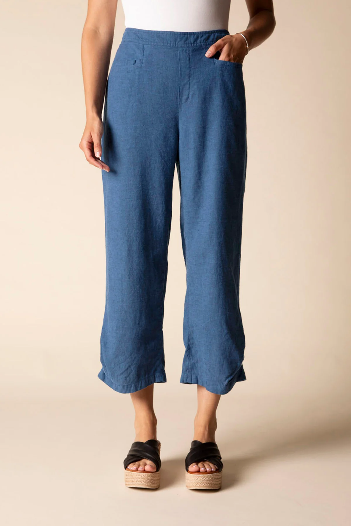 Pleat Button Capri - Image 2