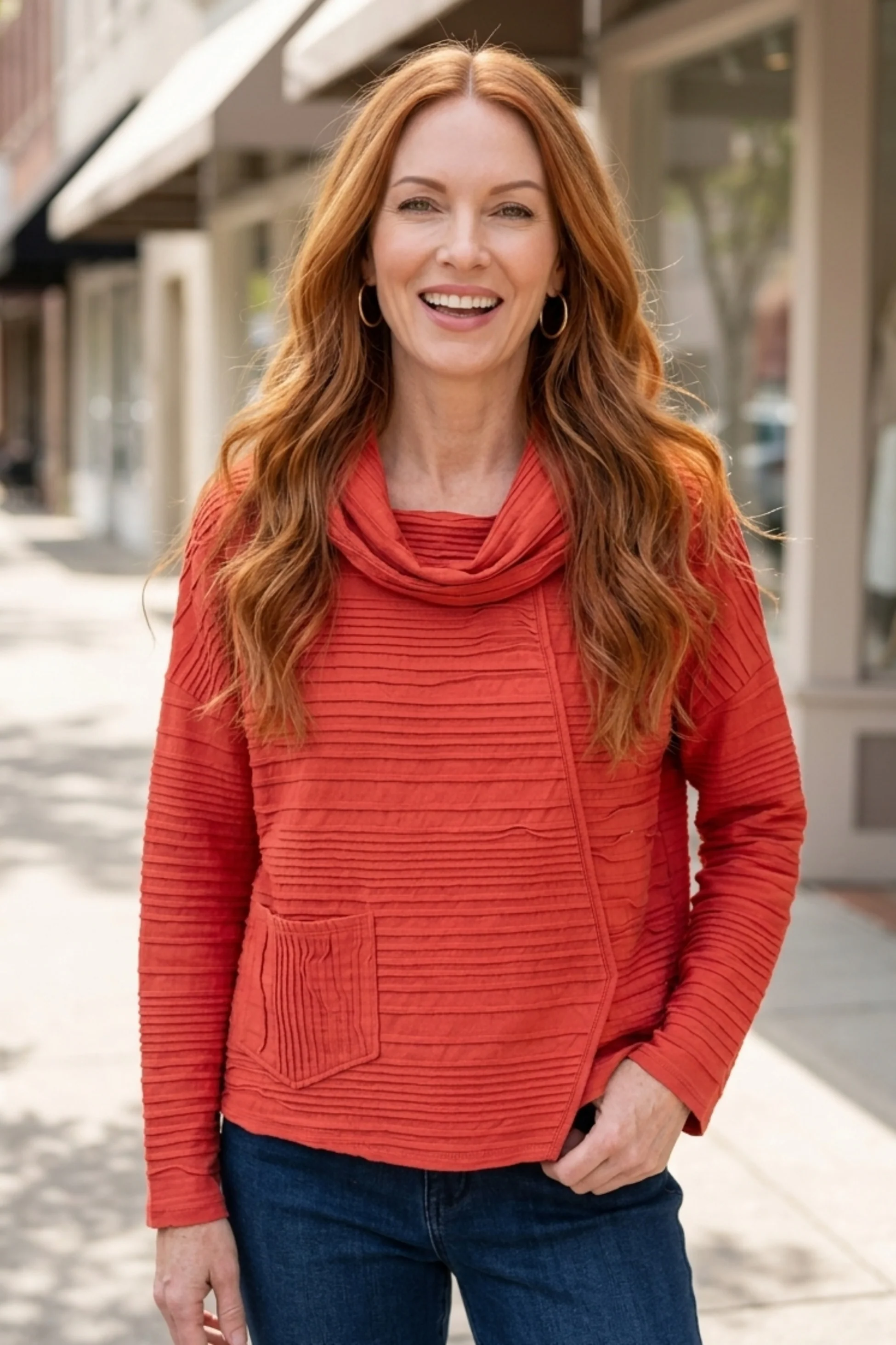 Ripple Effect Cowl Pullover - Image 4
