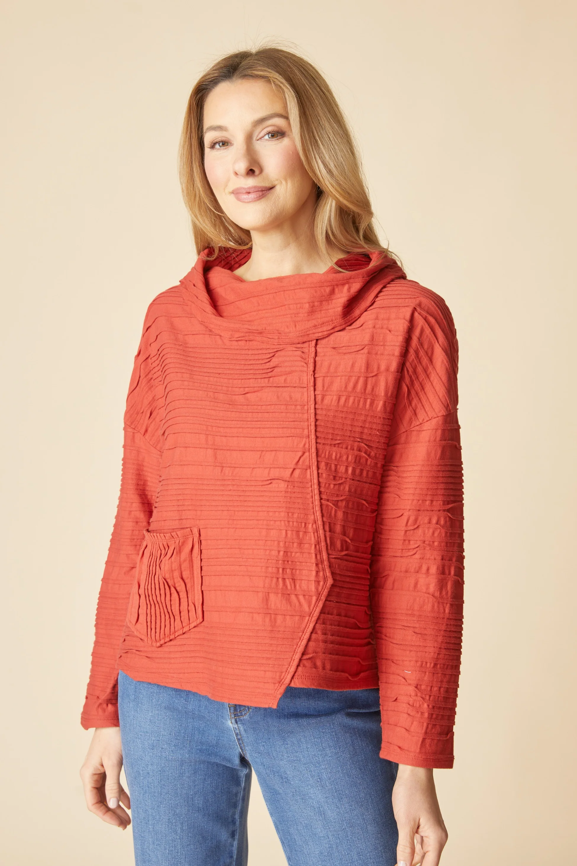 Ripple Effect Cowl Pullover - Image 6