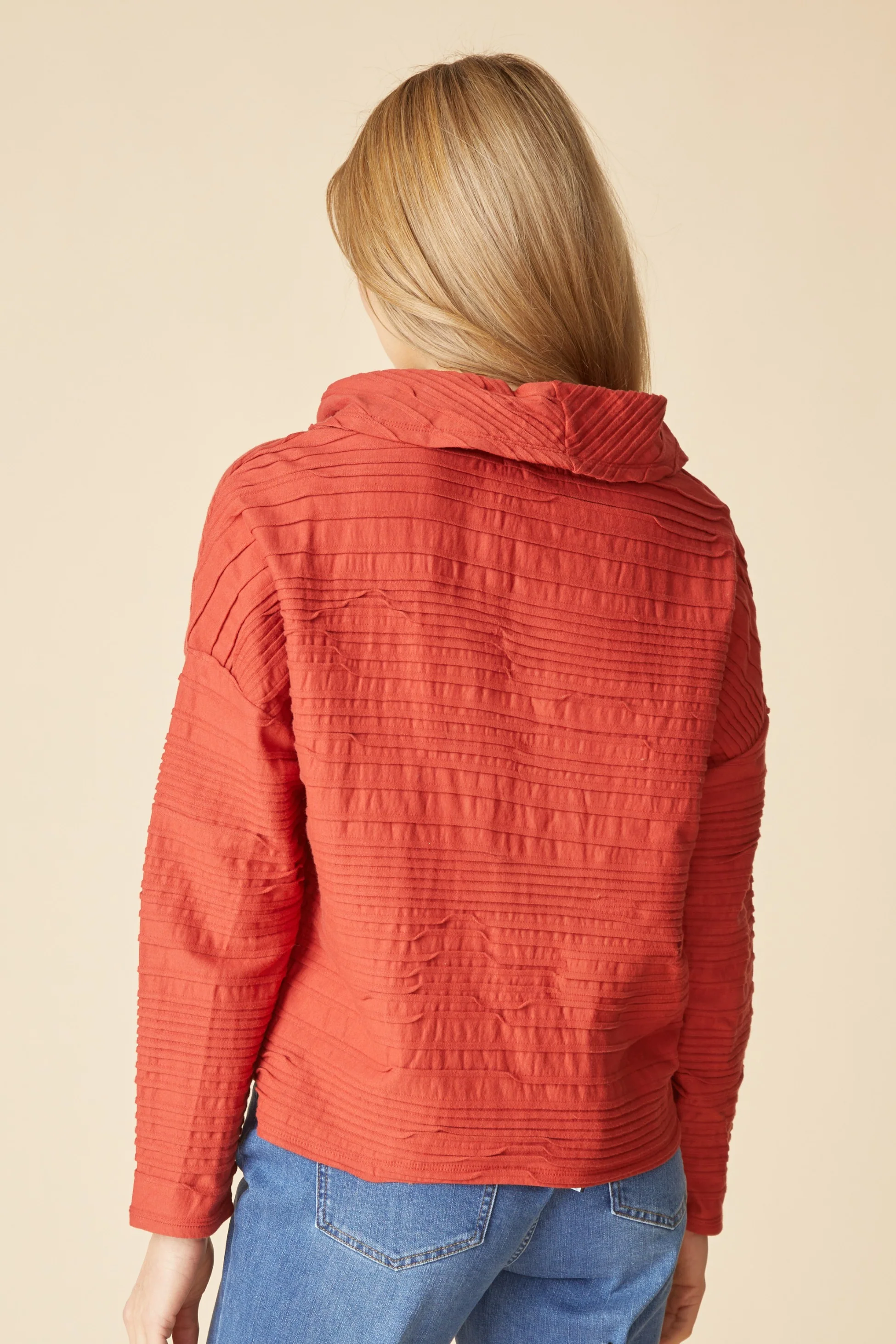 Ripple Effect Cowl Pullover - Image 7