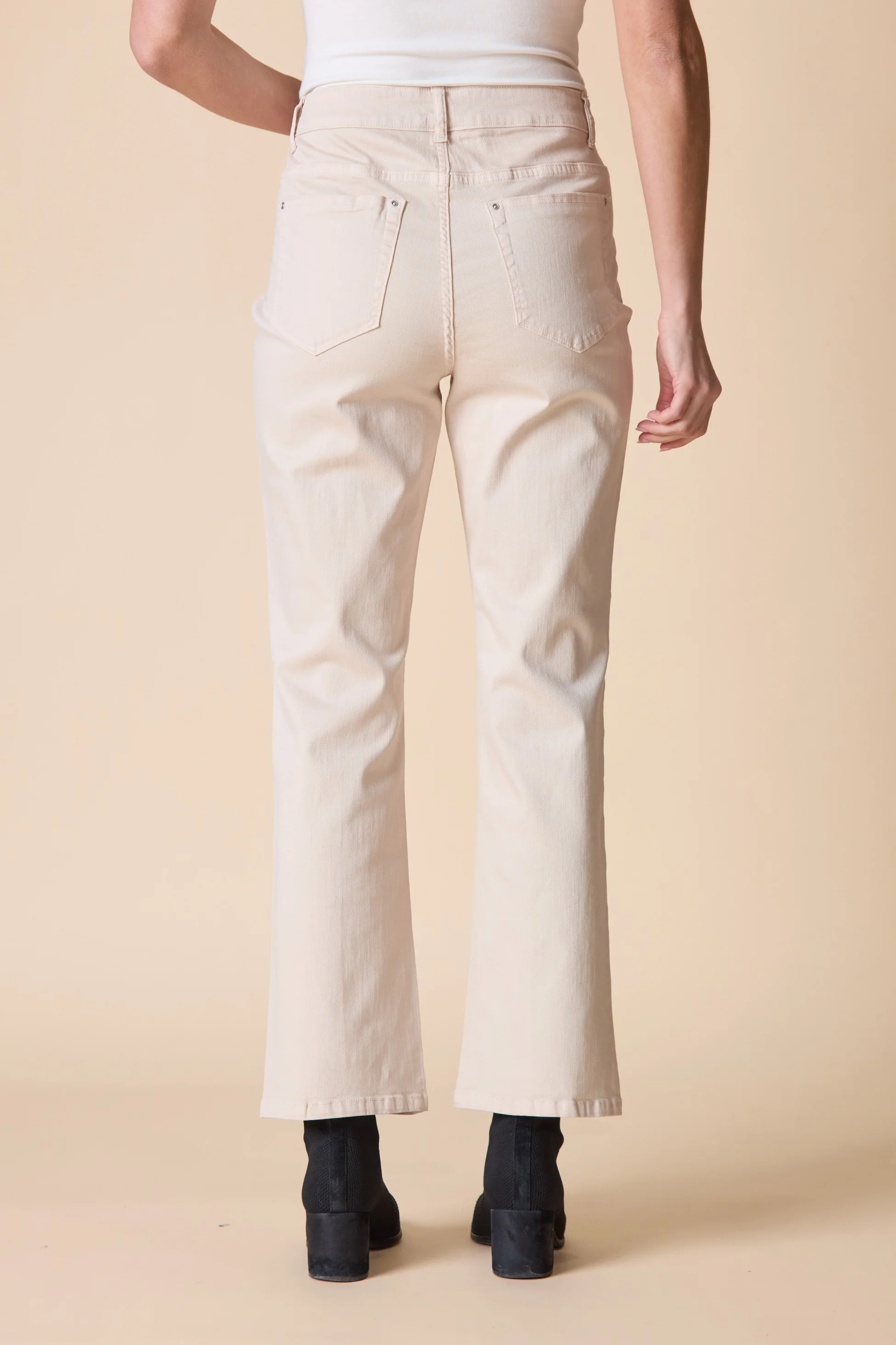 Seamed Ankle Flare Stretch Denim Jean - Image 13