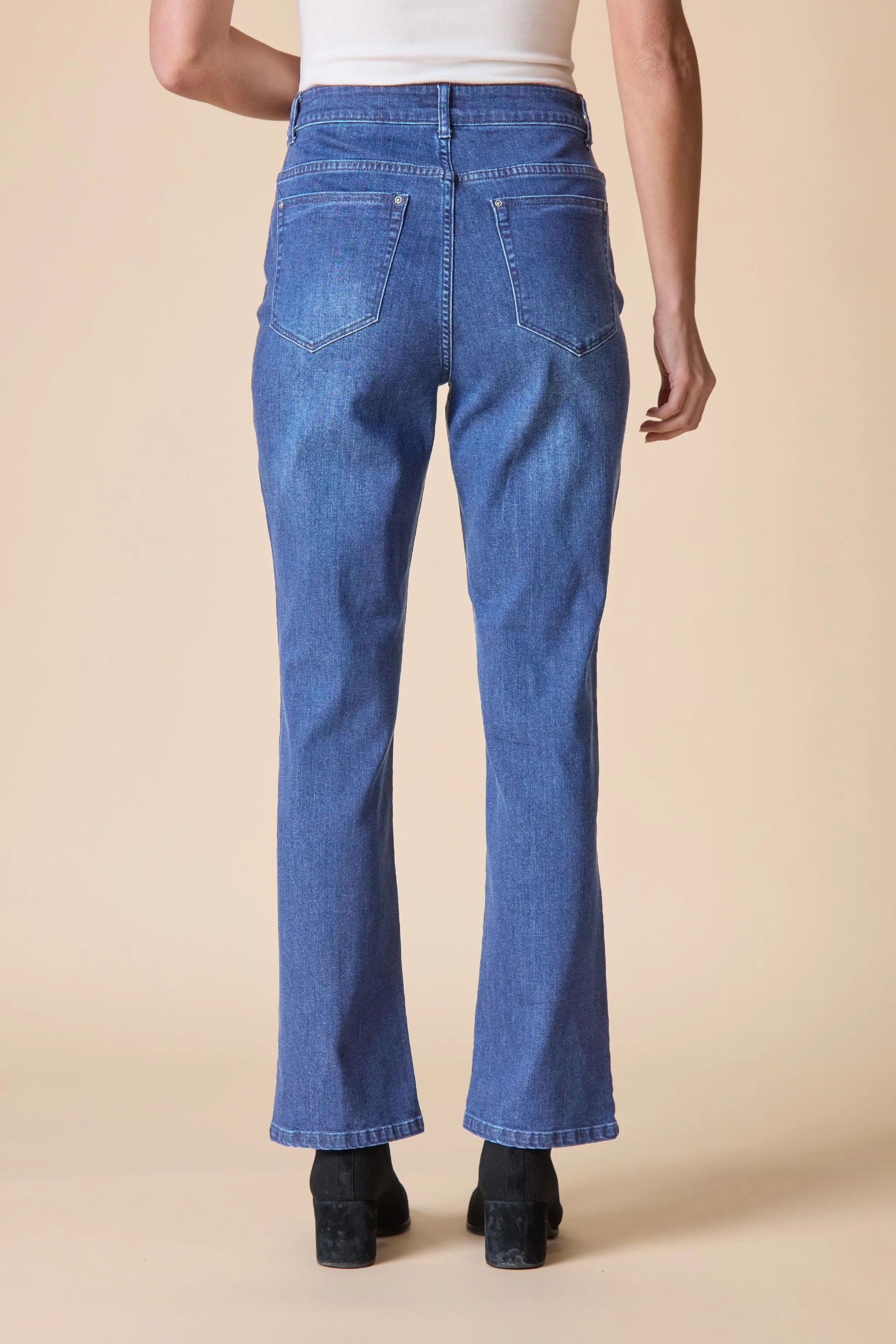 Seamed Ankle Flare Stretch Denim Jean - Image 3