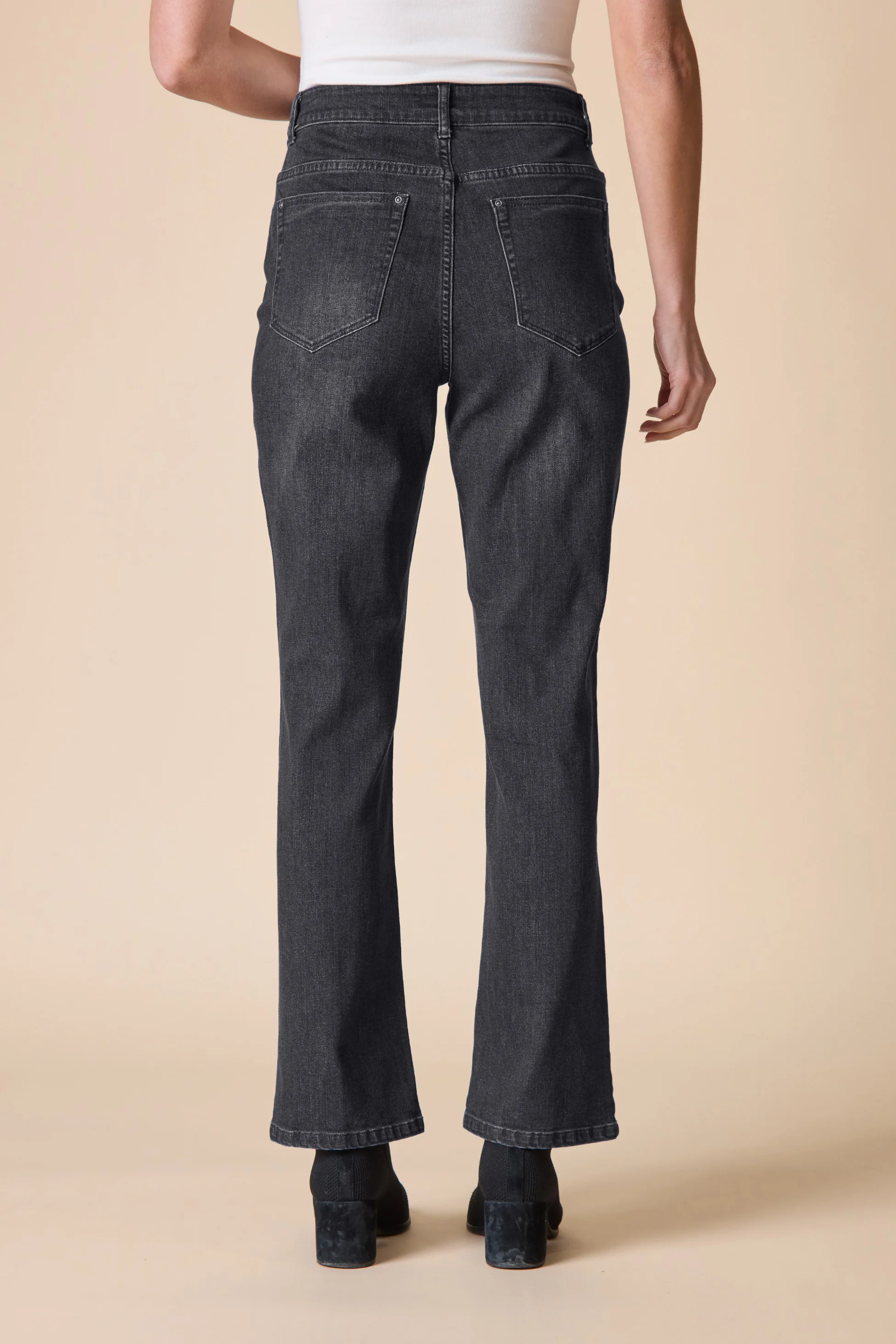 Seamed Ankle Flare Stretch Denim Jean - Image 6