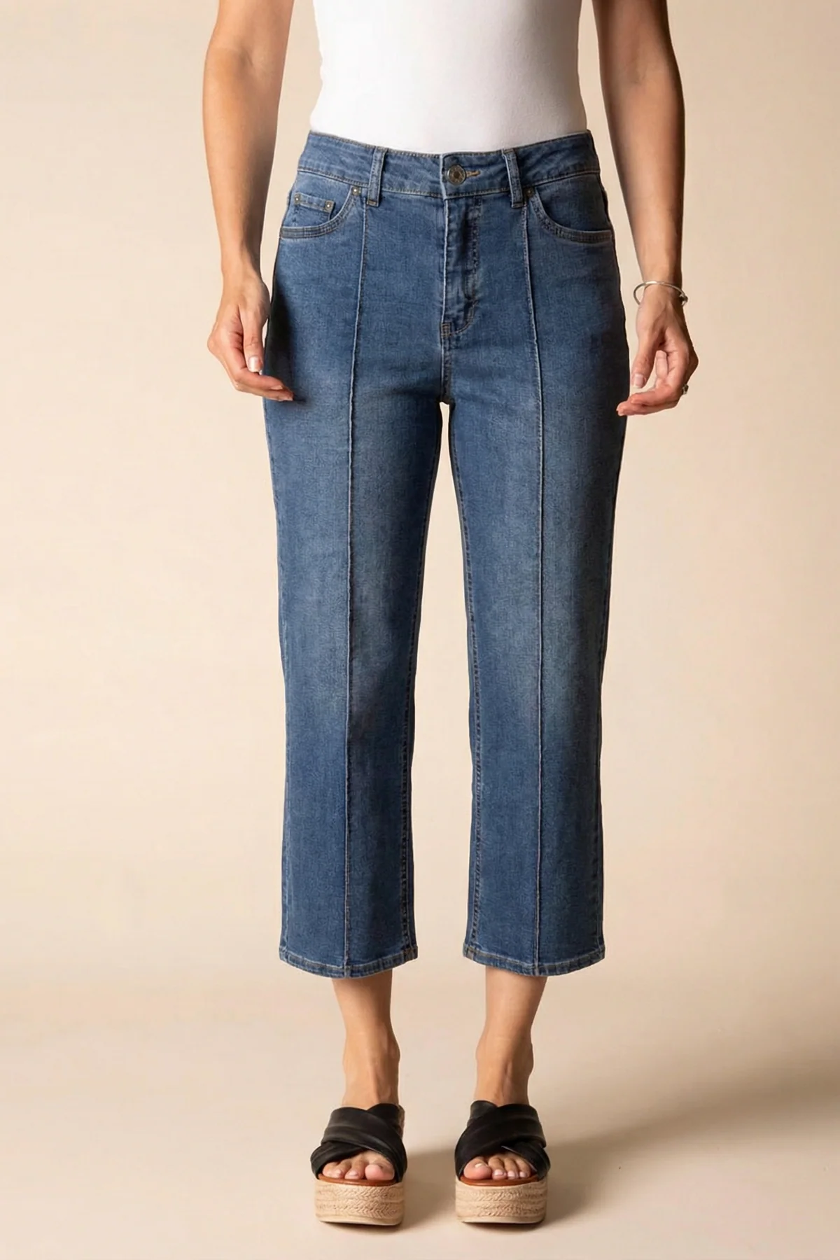 Seamed City Crop Jean - Image 4