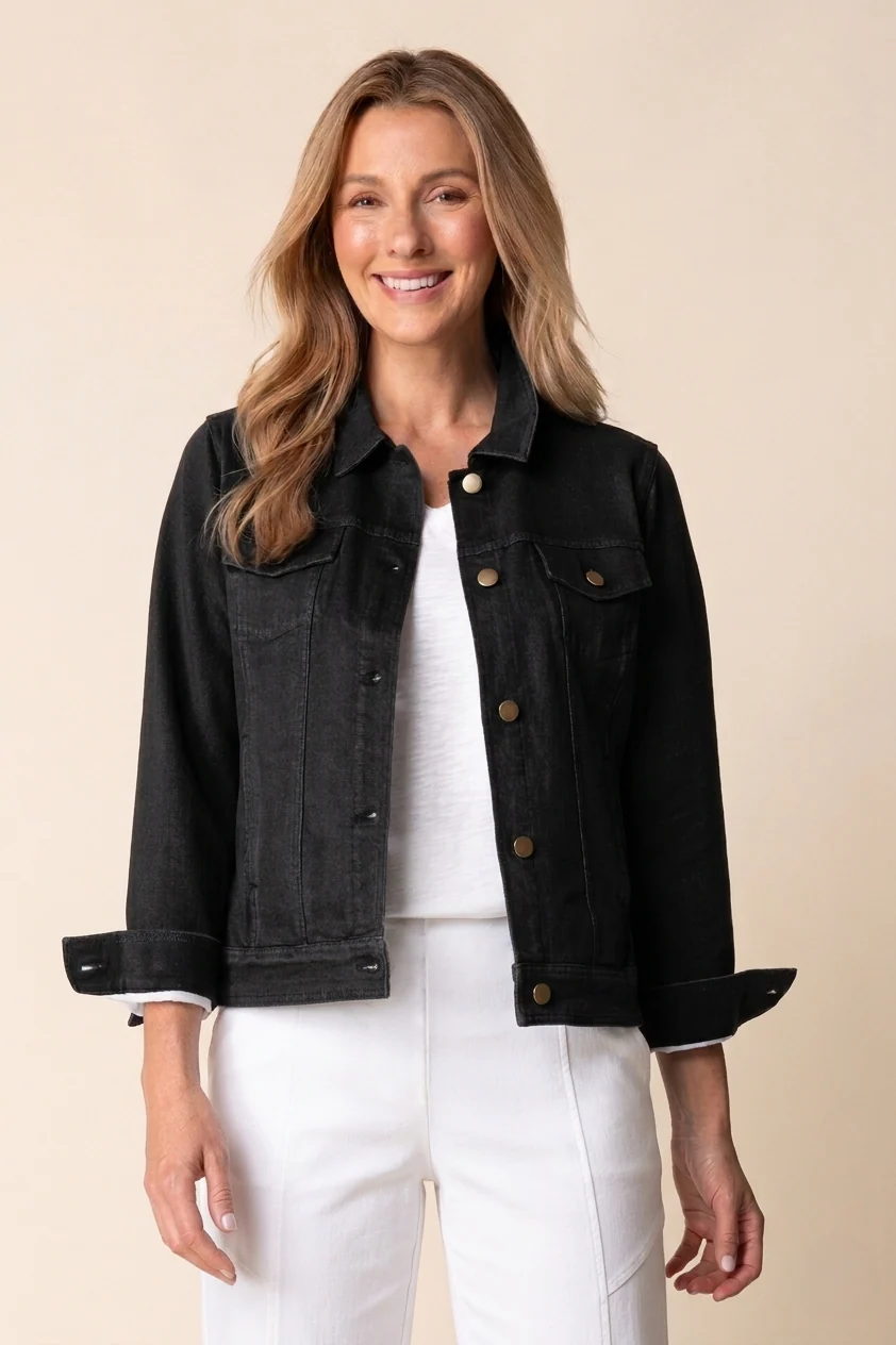 Stonewash Knit Jean Jacket - Image 7
