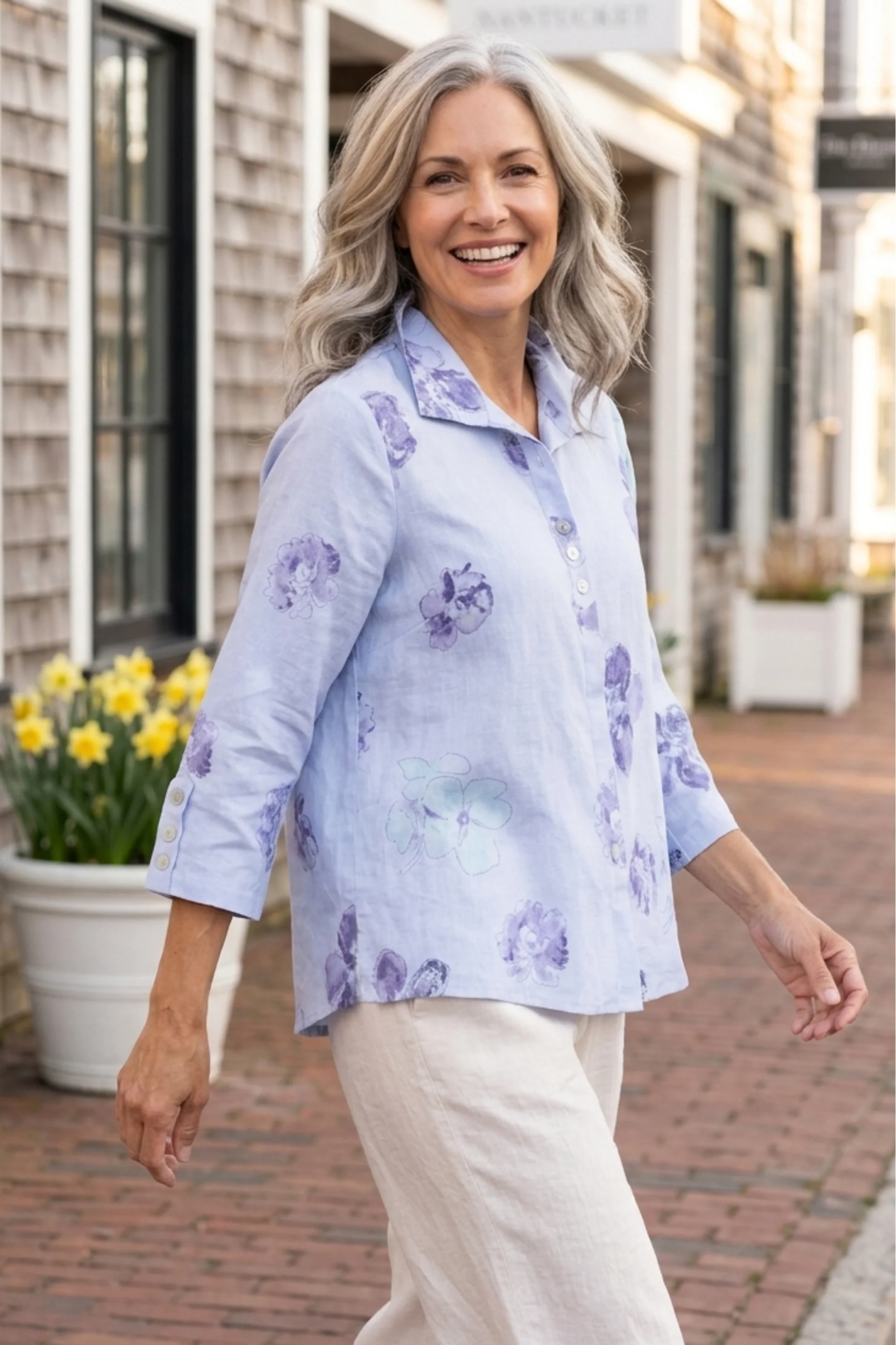 Watercolor Floral Swing Shirt - Image 4
